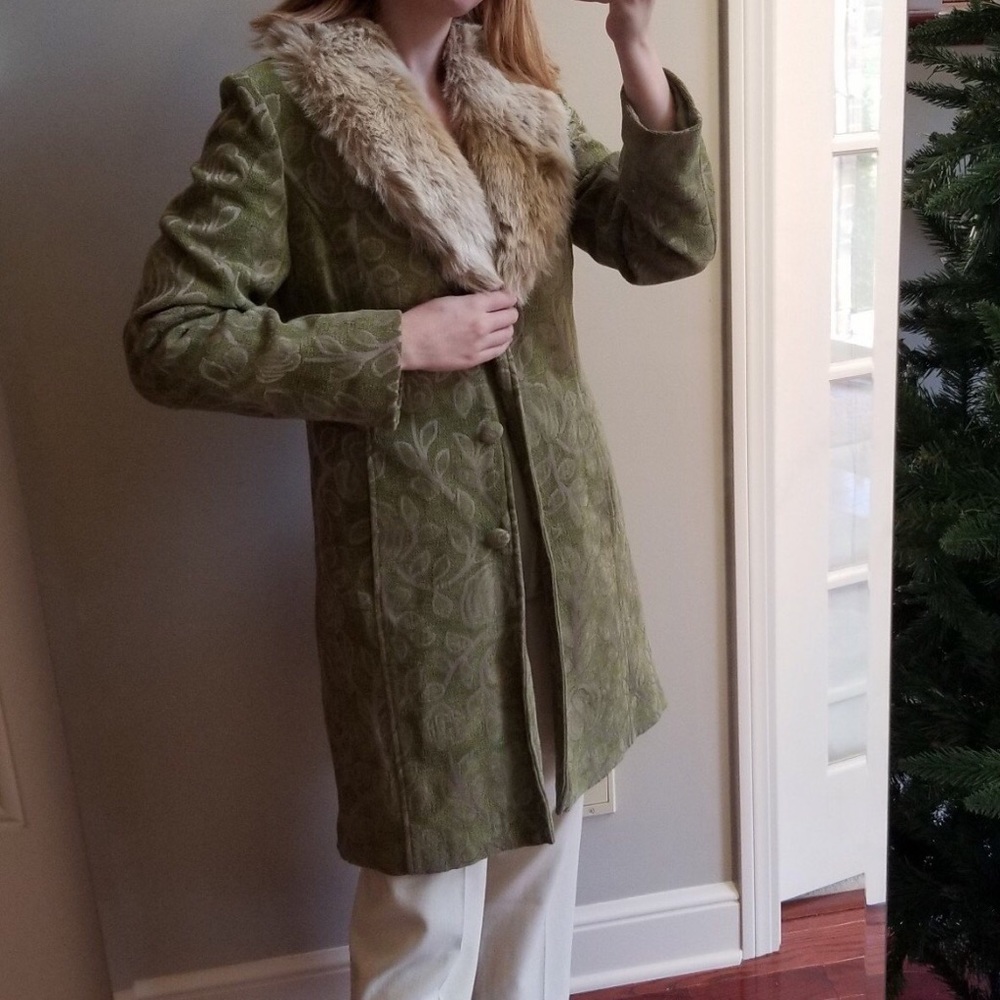 Vintage Merona Coat w/ Detachable Faux Fur Collar